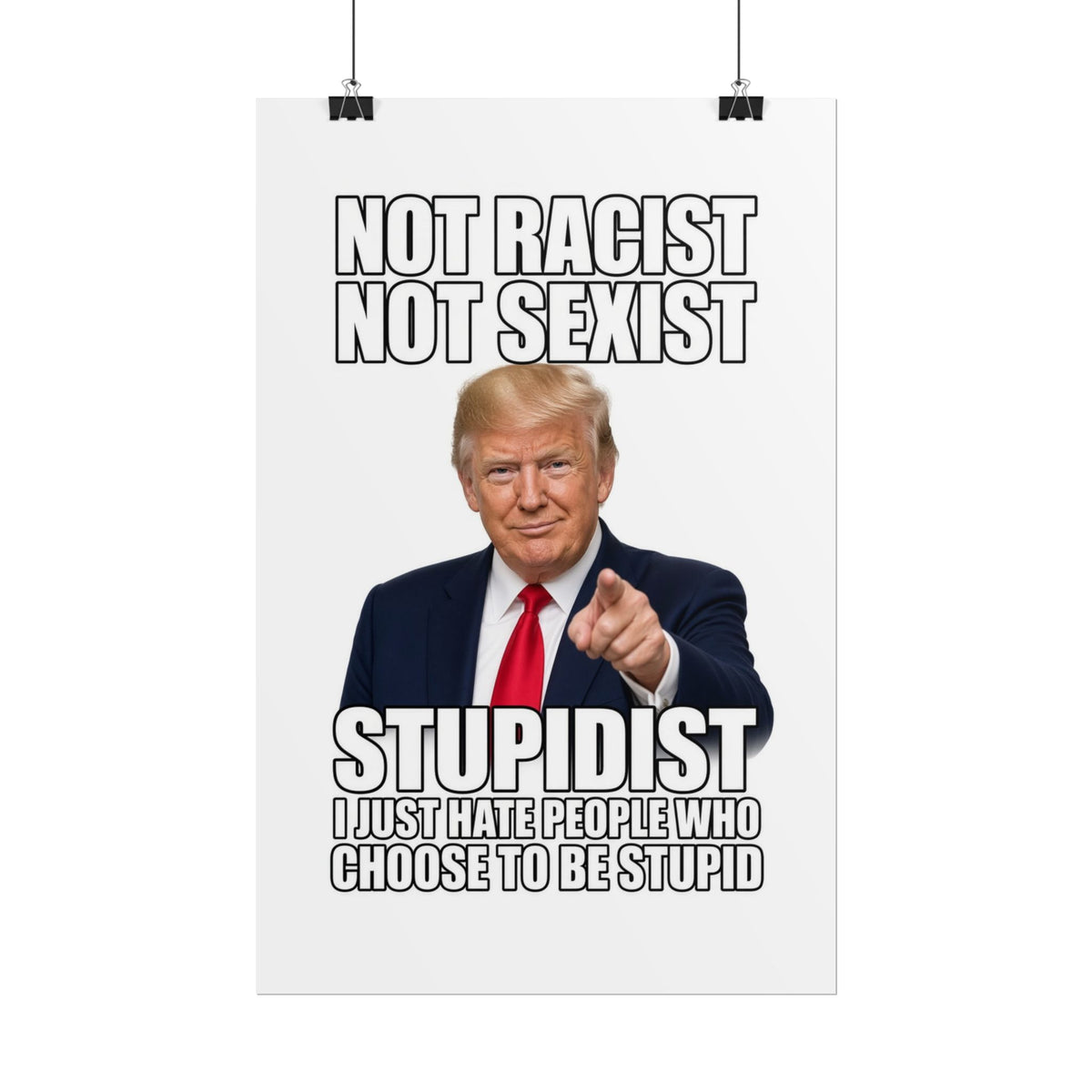 STUPIDIST Funny Meme Poster – Political Humor Wall Art