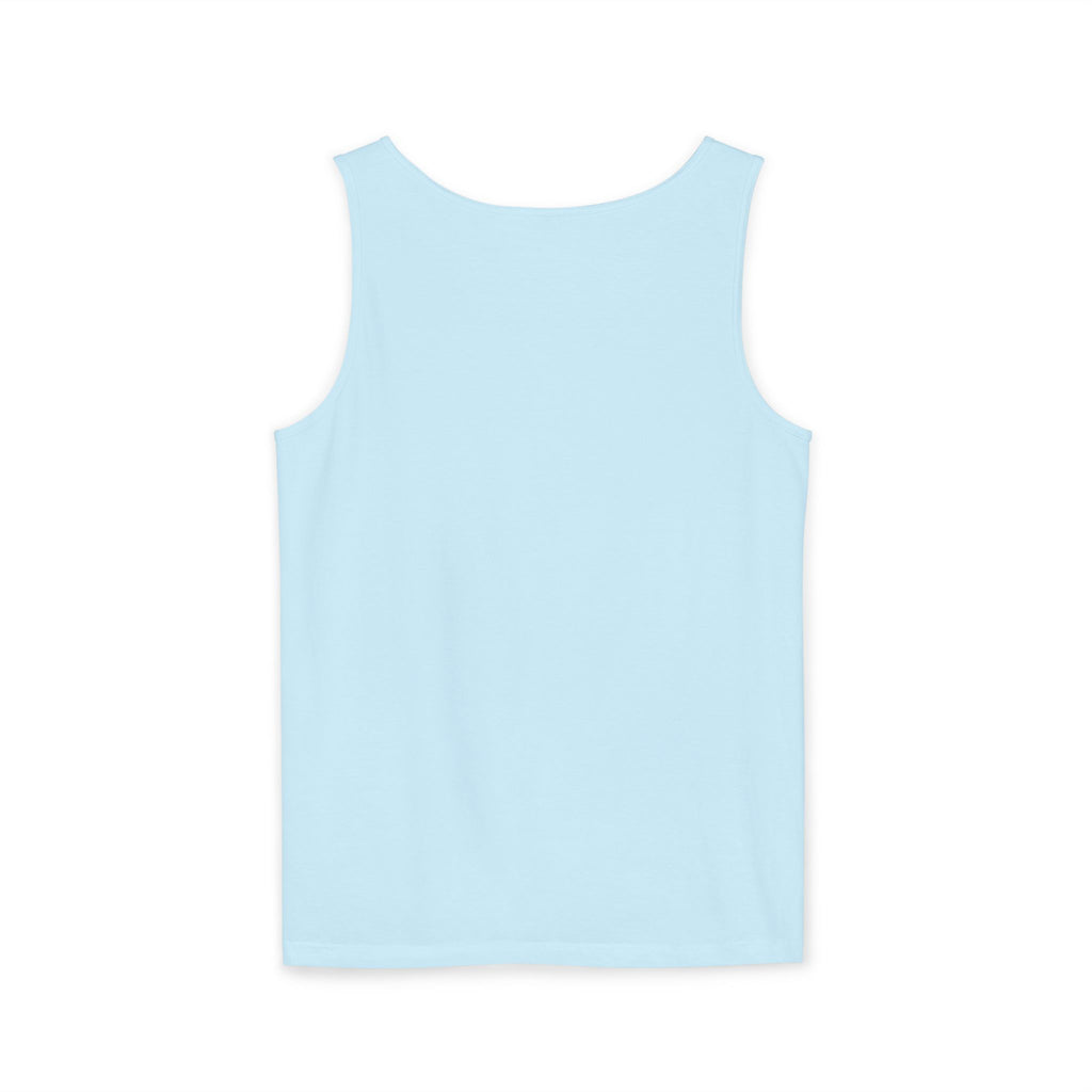 Crab Island Radio Men's Island Sunset Tank Top - Chambray