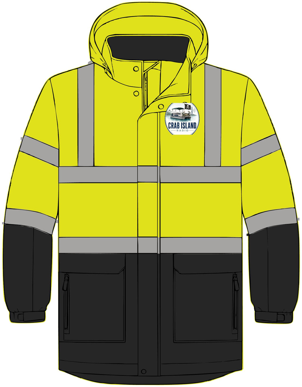 ANSI 107 Class 3 Safety Heavyweight Parka – Crab Island Radio