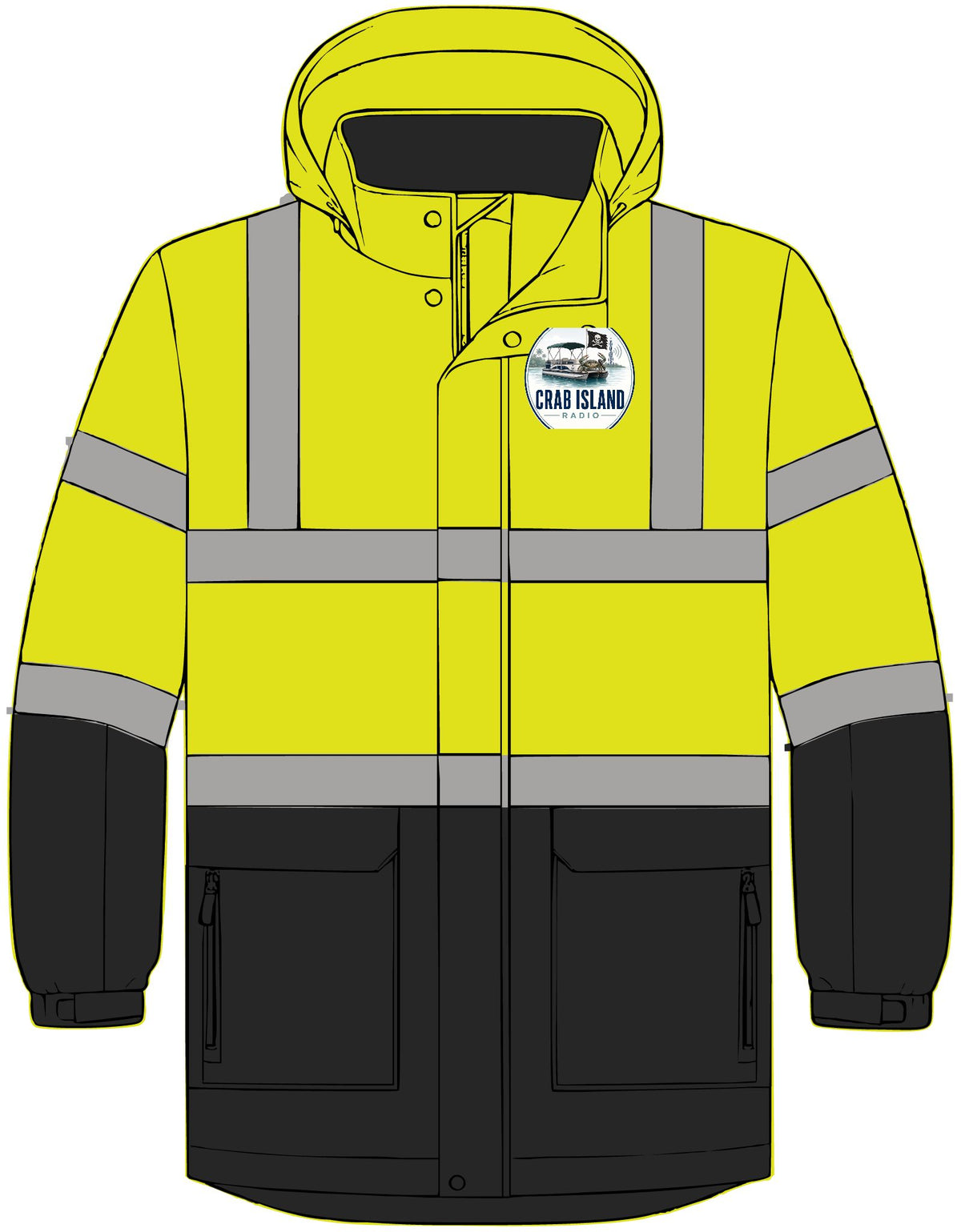 ANSI 107 Class 3 Safety Heavyweight Parka – Crab Island Radio