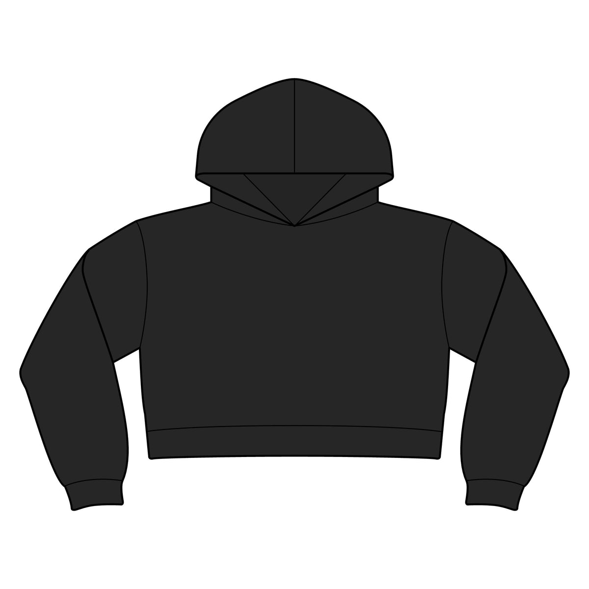 Women's Relax Crop Hood – Island Sunset