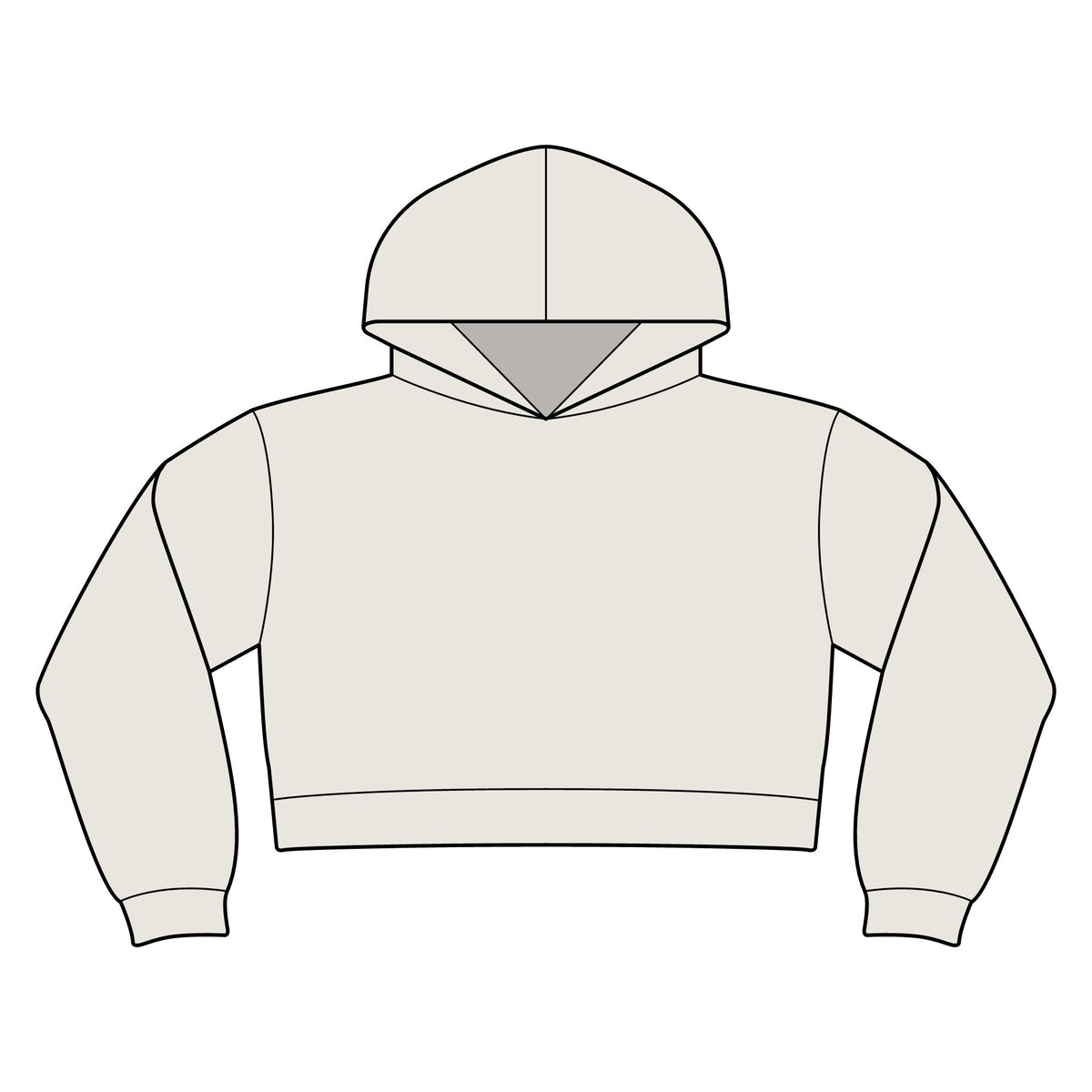 Women's Relax Crop Hood – Island Sunset